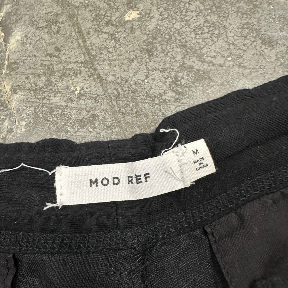 Mod Ref Linen Black Drawstring Shorts Sz M - image 5